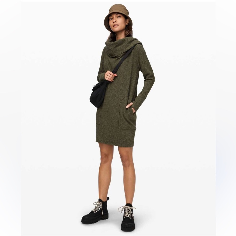 Lululemon Along the Way Dress - Heathered Dark Olive